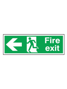 GPC Fire Exit Sign - Left Arrow - Pack of 10