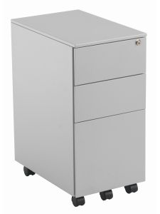 Steel Pedestal Slimline 3 Drawer