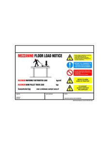 Premier Weight Load Notices - Mezzanine Floors