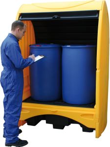 Fentex Covered 2 x 200L Drum Storage Unit