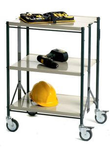 GPC Folding Steel Tray Shelf Trolley