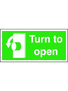 GPC Turn to Open (Left) Sign - Pack of 10