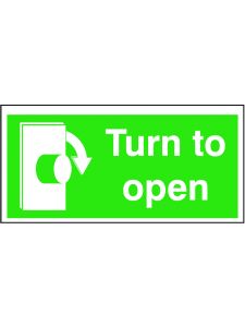 GPC Turn to Open (Right) Sign - Pack of 10