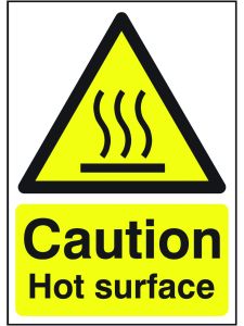 GPC Caution Hot Surface Sign - Pack of 10