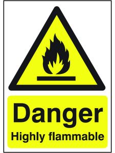 GPC Danger Highly Flammable Sign - Pack of 10