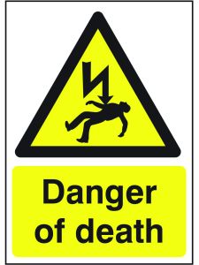 GPC Danger of Death Sign - Pack of 10