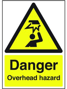GPC Danger Overhead Hazard Sign - Pack of 10