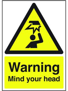 GPC Warning Mind Your Head Sign - Pack of 10