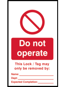 Centurion Lockout Tags Pack of 10