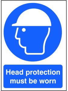 GPC Head Protection Must Be Worn Sign - Pack of 10