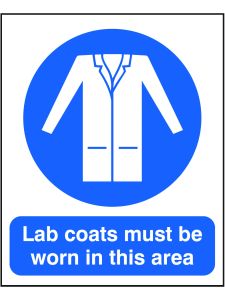 GPC Lab Coats Must be Worn in this Area Sign - Pack of 10