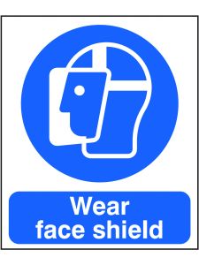 GPC Wear Face Shield Sign - Pack of 10