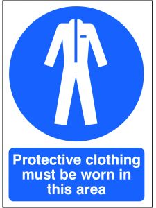 GPC Protective Clothing Must be Worn in this Area Sign - Pack of 10