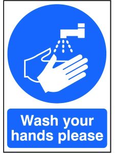 GPC Wash Your Hands Please Sign - Pack of 10