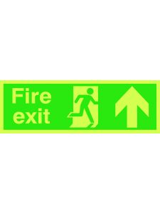 GPC Fire Exit Up Photoluminescent Sign - Pack of 10