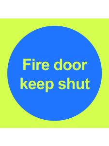 GPC Fire Door Keep Shut Photoluminescent Sign - Pack of 10
