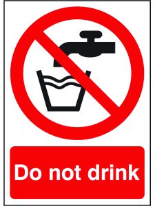 GPC Do Not Drink Sign - Pack of 10