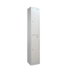 Premier Flat Top Metal Storage Locker - 2 Door: Size H x W mm: 300mm x 300mm, Colour: Light Grey