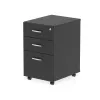 Impulse Under Desk Pedestal - 3 Drawer Mobile Pedestal: Unit Finish: Black
