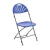 Titan Fan Back Folding Chair with Linking Unit: Colour: Blue