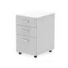 Impulse Under Desk Pedestal - 3 Drawer Mobile Pedestal: Unit Finish: White