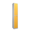 Premier Flat Top Metal Storage Locker - 2 Door: Size H x W mm: 300mm x 300mm, Colour: Yellow