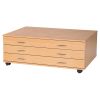 Willowbrook Professional A1 Plan Chests: Options: Mobile, Number of Drawers: 3 Drawers