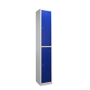 Premier Flat Top Metal Storage Locker - 2 Door: Size H x W mm: 300mm x 300mm, Colour: Blue