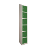 Premier Sloping Top Metal Storage Locker - 6 Door: Size H x W mm: 300mm x 300mm, Colour: Green