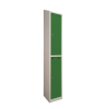Premier Sloping Top Metal Storage Locker - 2 Door: Size H x W mm: 300mm x 300mm, Colour: Green