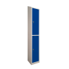 Premier Sloping Top Metal Storage Locker - 2 Door: Size H x W mm: 300mm x 300mm, Colour: Blue
