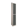 Premier Sloping Top Metal Storage Locker - 2 Door: Size H x W mm: 300mm x 300mm, Colour: Dark Grey