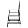 Climb-It Wide Work Steps: Treads: 5 Tread - with 1 Handrail - with Wheels