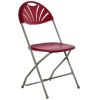 Titan Fan Back Folding Chair with Linking Unit: Colour: Burgundy