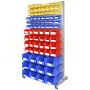 Anco Louvre Racks and Plastic Bins Kits: Options: Double Sided Starter Louvre Rack with Bins - Kit C