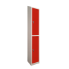 Premier Sloping Top Metal Storage Locker - 2 Door: Size H x W mm: 300mm x 300mm, Colour: Red