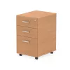 Impulse Under Desk Pedestal - 3 Drawer Mobile Pedestal: Unit Finish: Nova Oak