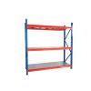 TS Longspan Shelving – 3 Levels with Solid Steel Decking: Sizes - H x W x Dmm: 1984 x 1229 x 928mm, Bay Type: Starter Bay