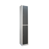 Premier Flat Top Metal Storage Locker - 2 Door: Size H x W mm: 300mm x 300mm, Colour: Dark Grey