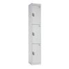 Office Lockers – Secure Storage with Cam or Digital Locks: Number of Doors: 3 Doors, Sizes - H x W x Dmm: 1800 x 300 x 300mm, Colour: Pure White, Choice of Locks: Cam Lock
