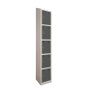 Premier Sloping Top Metal Storage Locker - 5 Door: Size W x D: 300 x 300mm, Colour: Dark Grey