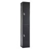 Office Lockers – Secure Storage with Cam or Digital Locks: Number of Doors: 2 Doors, Sizes - H x W x Dmm: 1800 x 300 x 300mm, Colour: Jet Black, Choice of Locks: Cam Lock