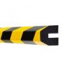 Traffic Line Push-fit Protection: Size/Colour: Trapeze - 40/36/8 - Yellow&Black - S/Adhesive