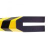 Traffic Line Push-fit Protection: Size/Colour: Trapeze - 40/80/8 - Yellow&Black - S/Adhesive