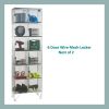 Premier 6 Door Wire Mesh Locker: Options: Nest of 2 lockers, Depth: 305mm