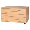 Professional A1 Plan Chests: Options: Mobile, Number of Drawers: 5 Drawers