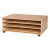 Professional A1 Paper Storage Unit Sliding Shelves: Options: Mobile, Number of Shelves: 3 Shelves