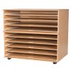 Professional A1 Paper Storage Unit Sliding Shelves: Options: Mobile, Number of Shelves: 9 Shelves