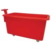 Mobile Tapered Container Truck with Handles: Options: 200 Litres - Red