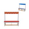 KubbyClass Single Sided Coat Benches: Number of Pegs: 12 Hooks - 1200mm